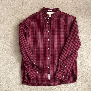 Red and blue flannel shirt